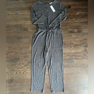 Soft Surroundings Emerson Knit Jumpsuit Gray XS NWT Lounge Travel